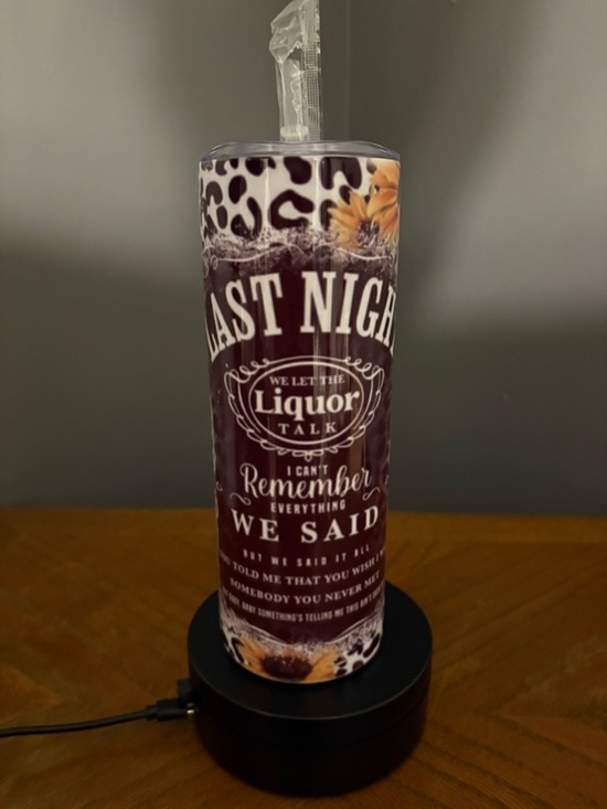 Other - Last Night Liquor Talk Purple Travel Tumbler - Unbranded